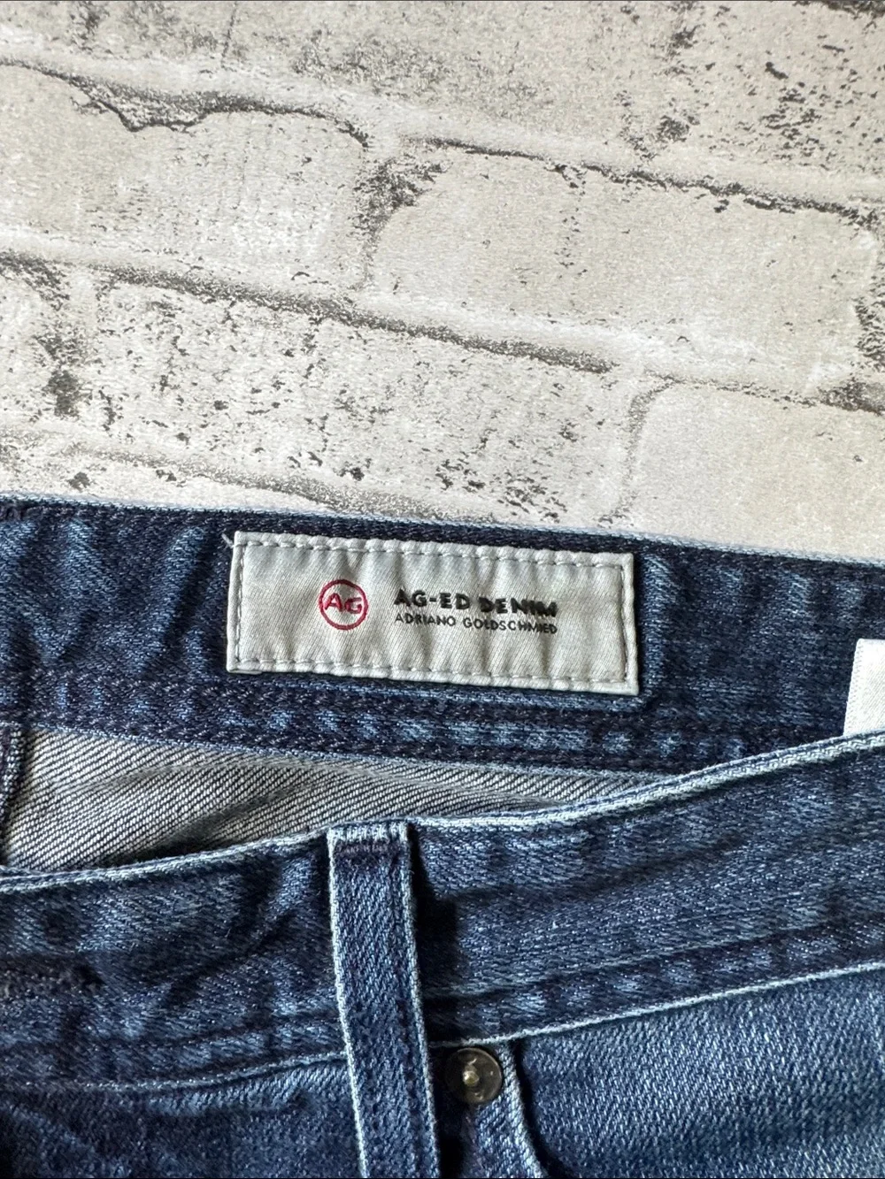 Adriano Goldschmied mens 30x29 Everett slim straight denim blue jeans EUC